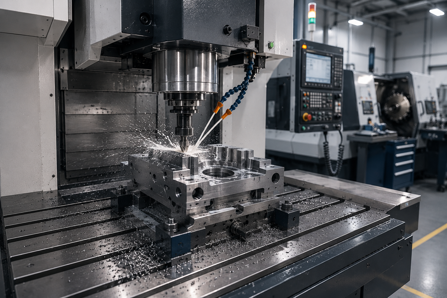 مراكز التشغيل ومخارط الـ CNC: دقة التصنيع الميكانيكي وقطع الغيار