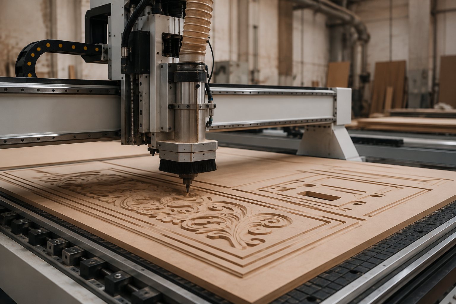 ماكينات الراوتر CNC: الدقة في حفر وتقطيع الخشب والأكريليك والبدائل